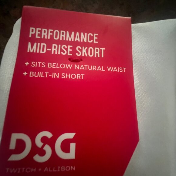 DSG Womens Performance Mid-Rise Skort With Built-In‎ Short White XL - Picture 5 of 9